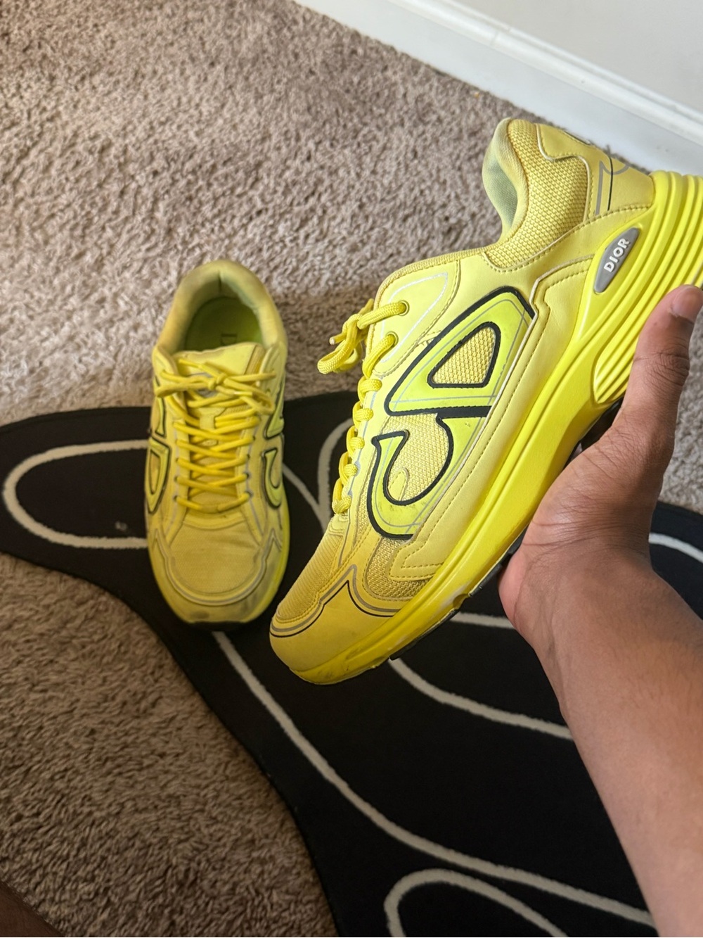 Dior Bright Yellow Women's Trainer Sneakers